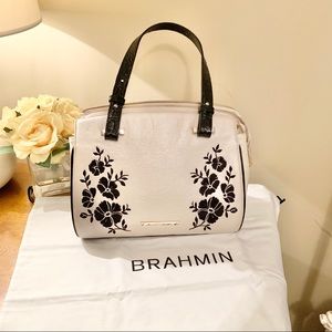 Brahmin Handbag with Floral embroidery.